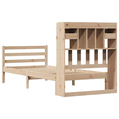 Bookcase Bed without Mattress 75x190 cm Small Single Solid Wood Pine