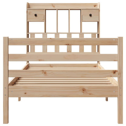 Bookcase Bed without Mattress 90x190 cm Single Solid Wood Pine