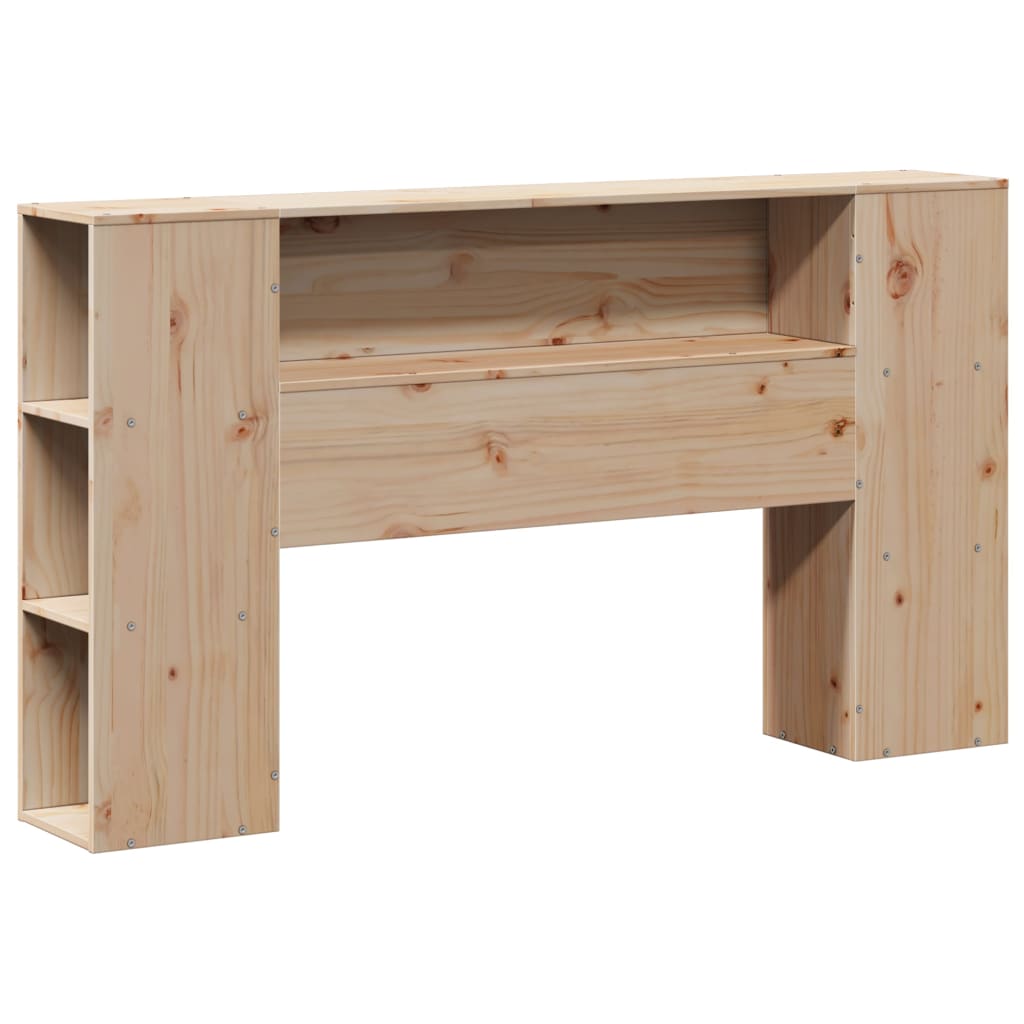 Bookcase Bed without Mattress 150x200 cm King Size Solid Wood Pine