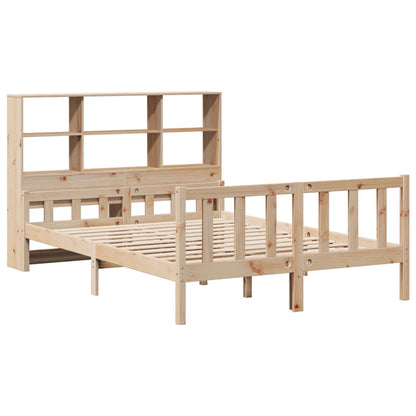 Bookcase Bed without Mattress 120x190 cm Small Double Solid Wood Pine