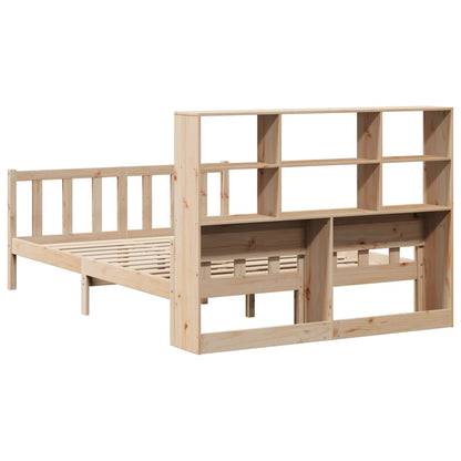 Bookcase Bed without Mattress 120x190 cm Small Double Solid Wood Pine