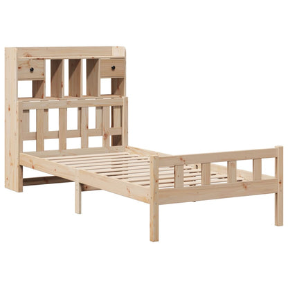 Bookcase Bed without Mattress 75x190 cm Small Single Solid Wood Pine