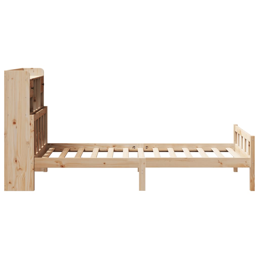 Bookcase Bed without Mattress 75x190 cm Small Single Solid Wood Pine