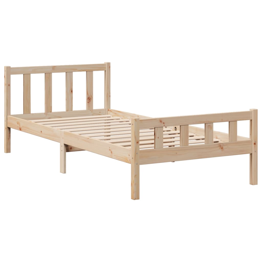 Bookcase Bed without Mattress 75x190 cm Small Single Solid Wood Pine