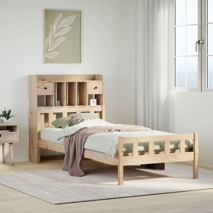 Bookcase Bed without Mattress 75x190 cm Small Single Solid Wood Pine