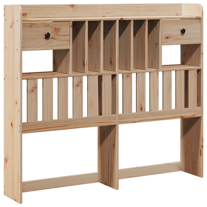 Bookcase Bed without Mattress 150x200 cm King Size Solid Wood Pine