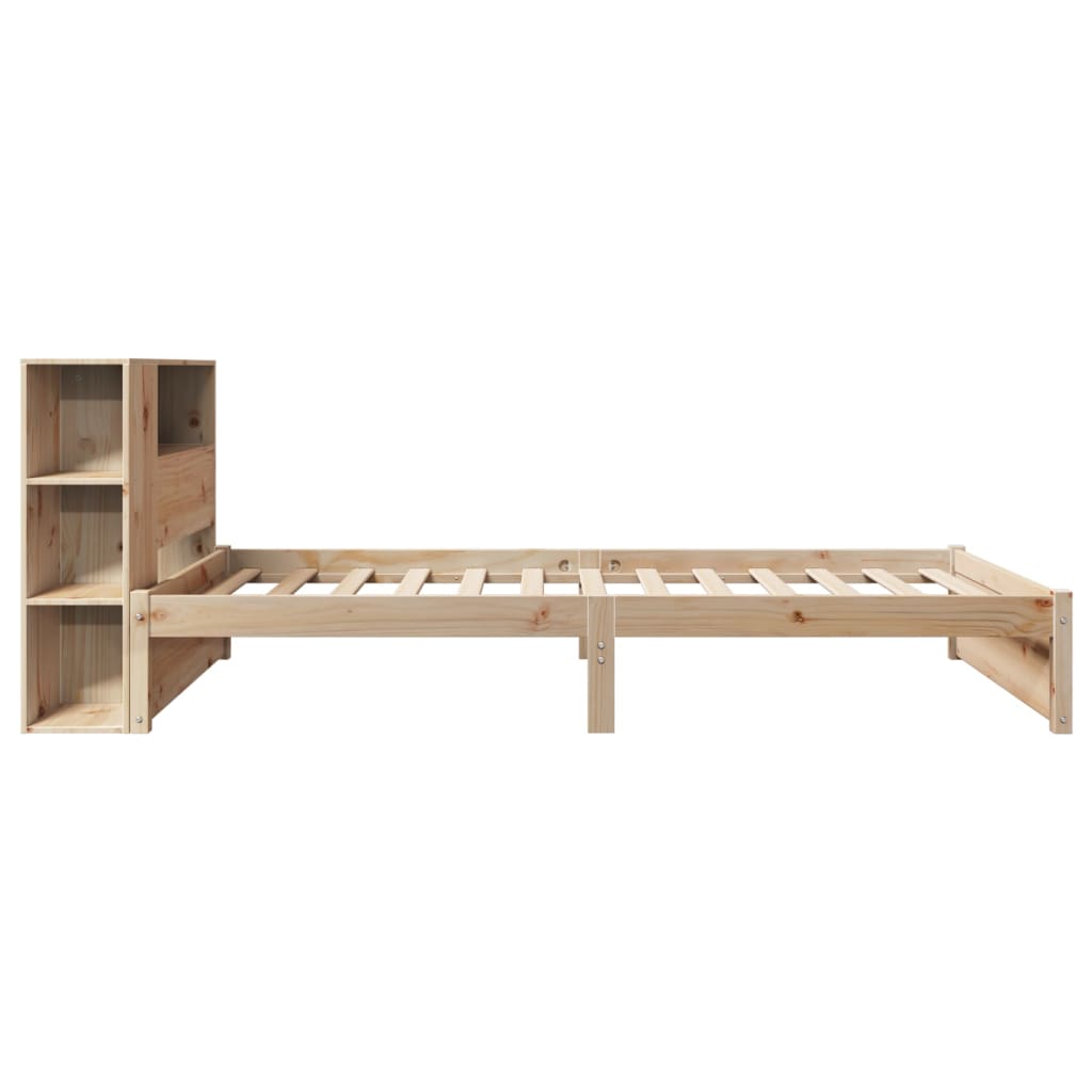 Bookcase Bed without Mattress 75x190cm Small Single Solid Wood Pine