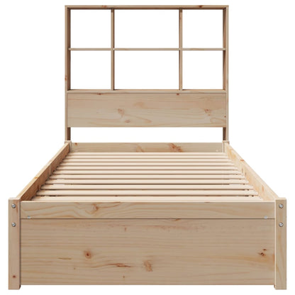 Bookcase Bed without Mattress 75x190cm Small Single Solid Wood Pine