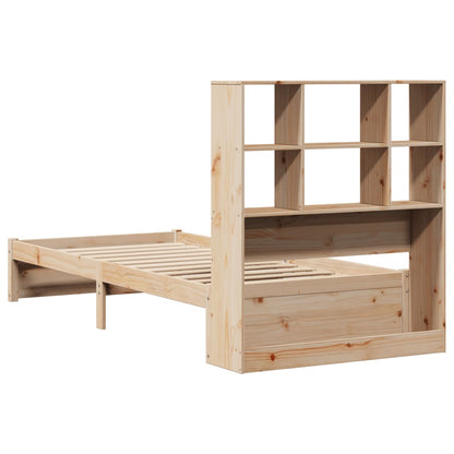 Bookcase Bed without Mattress 75x190cm Small Single Solid Wood Pine