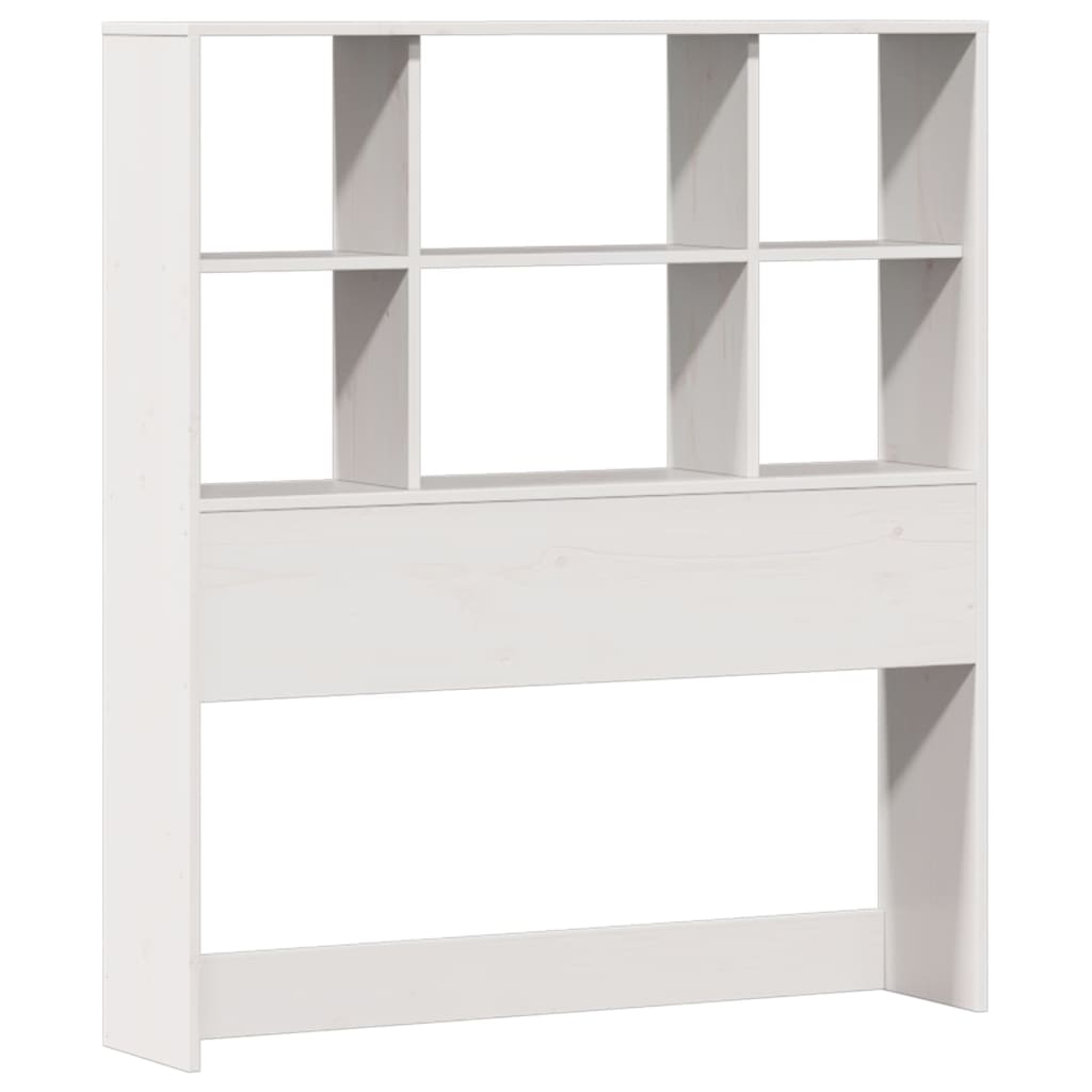 Bookcase Bed without Mattress White 75x190cm Small Single Solid Wood Pine