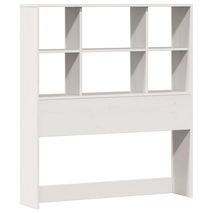 Bookcase Bed without Mattress White 75x190cm Small Single Solid Wood Pine