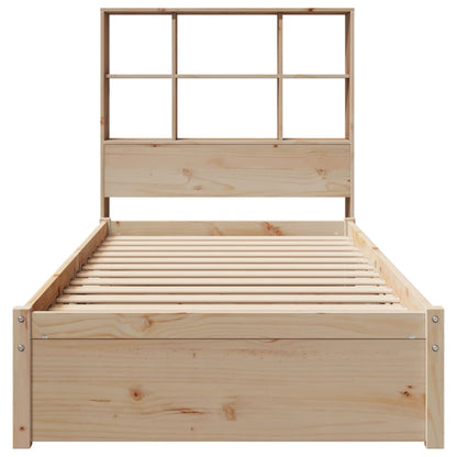 Bookcase Bed without Mattress 90x190cm Single Solid Wood Pine