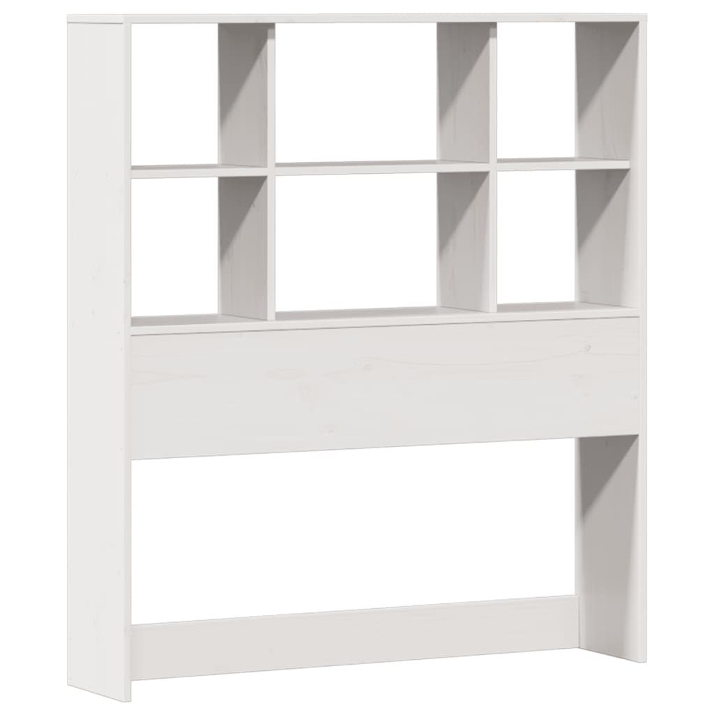 Bookcase Bed without Mattress White 90x190cm Single Solid Wood Pine