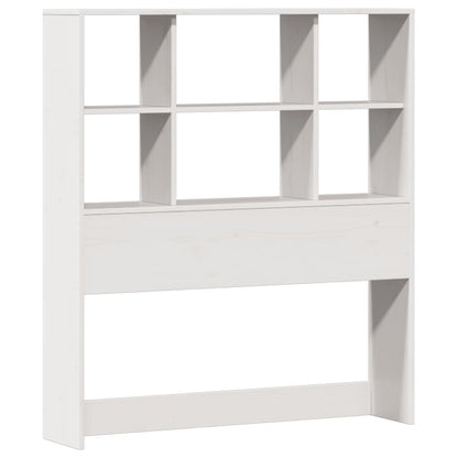 Bookcase Bed without Mattress White 90x190cm Single Solid Wood Pine