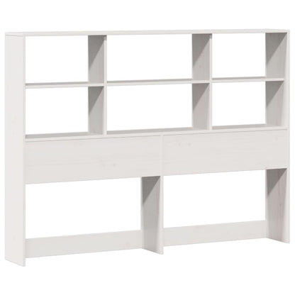 Bookcase Bed without Mattress White 140x190cm Solid Wood Pine