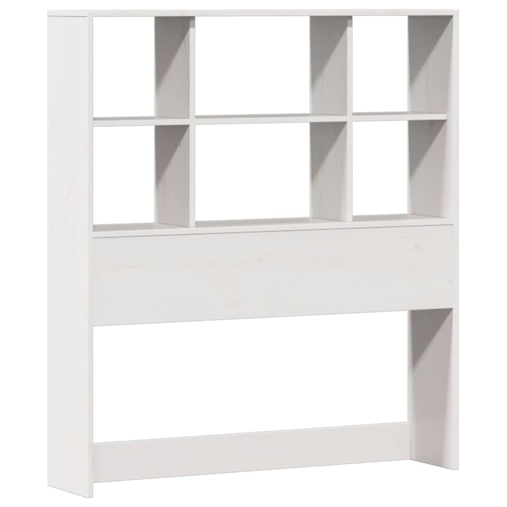 Bookcase Bed without Mattress White 90x200cm Solid Wood Pine