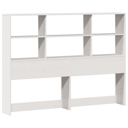 Bookcase Bed without Mattress White 120x200cm Solid Wood Pine