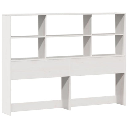 Bookcase Bed without Mattress White 140x200cm Solid Wood Pine