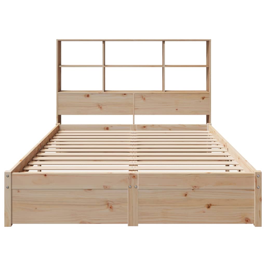 Bookcase Bed without Mattress 160x200cm Solid Wood Pine