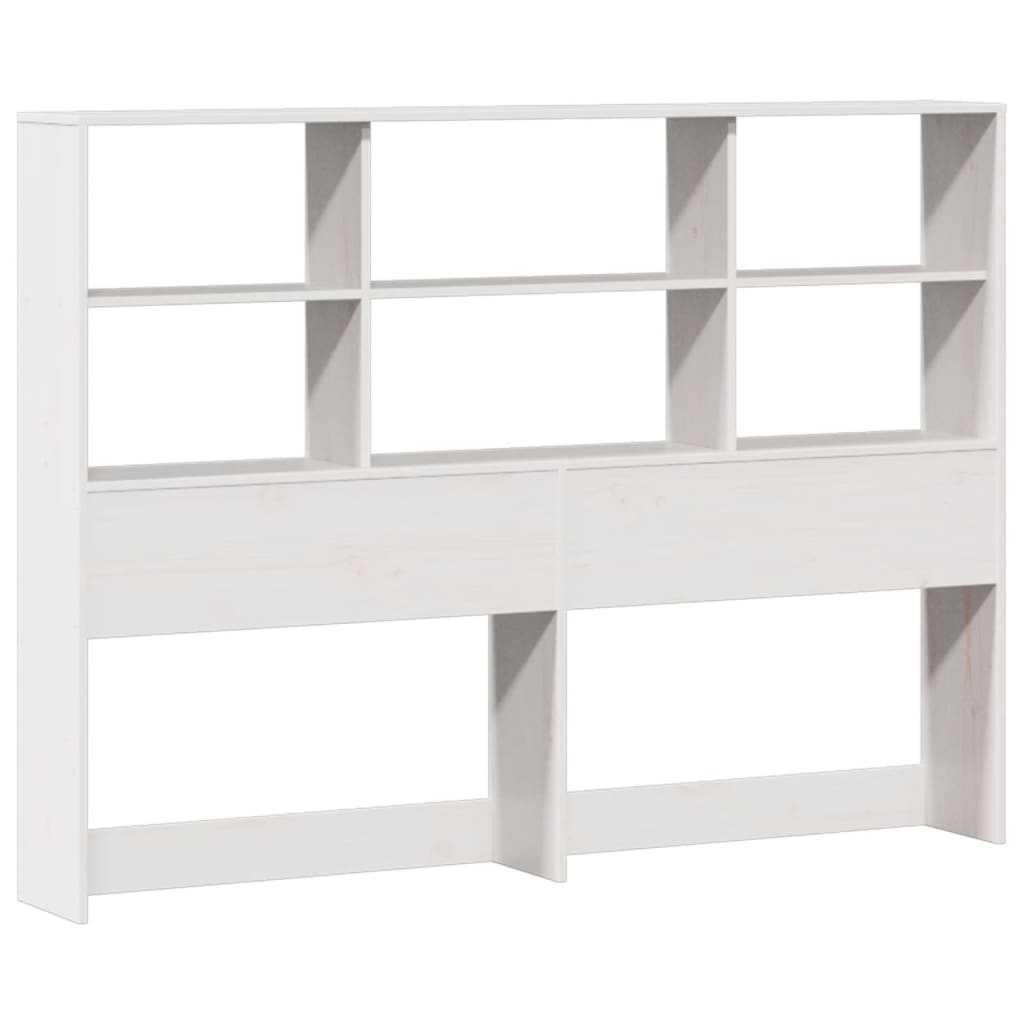 Bookcase Bed without Mattress White 160x200cm Solid Wood Pine