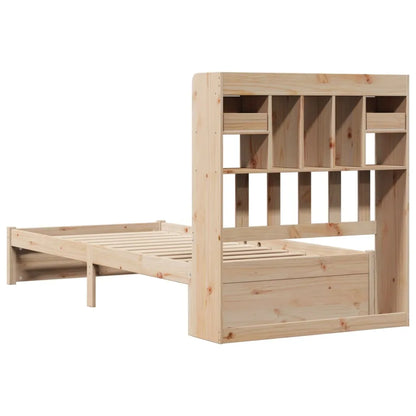 Bookcase Bed without Mattress 90x190cm Single Solid Wood Pine