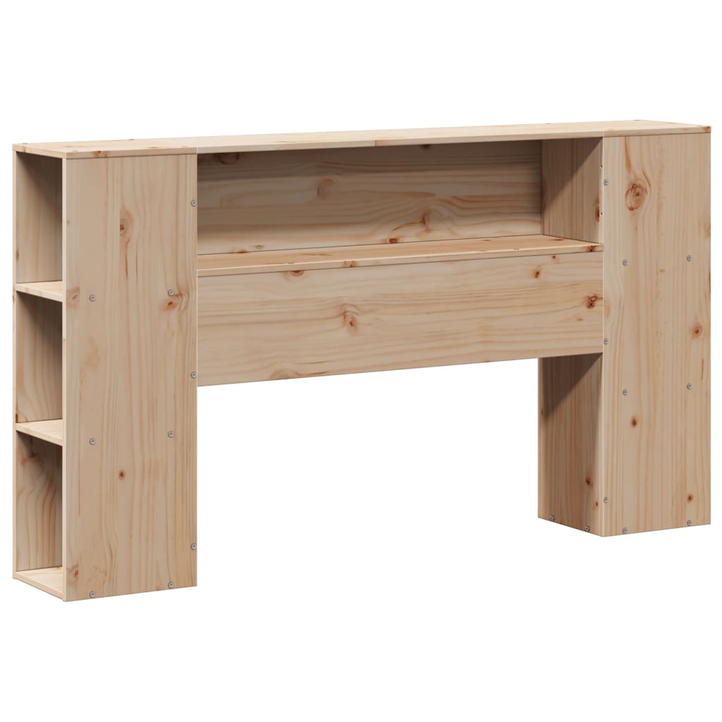 Bookcase Bed without Mattress 140x190cm Solid Wood Pine