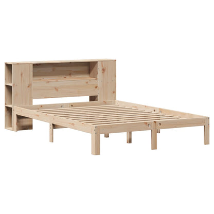 Bookcase Bed without Mattress 140x200cm Solid Wood Pine