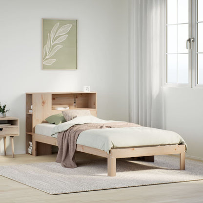 Bookcase Bed without Mattress 75x190 cm Small Single Solid Wood Pine