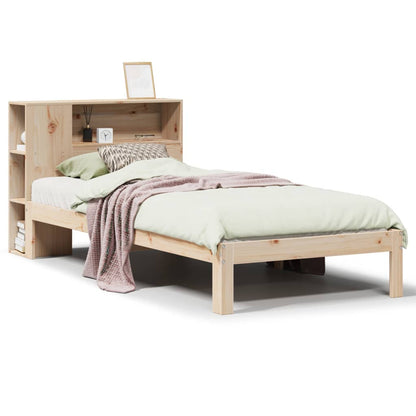 Bookcase Bed without Mattress 90x200cm Solid Wood Pine