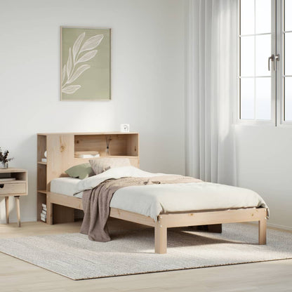 Bookcase Bed without Mattress 90x200cm Solid Wood Pine