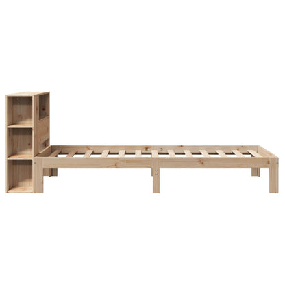 Bookcase Bed without Mattress 100x200cm Solid Wood Pine