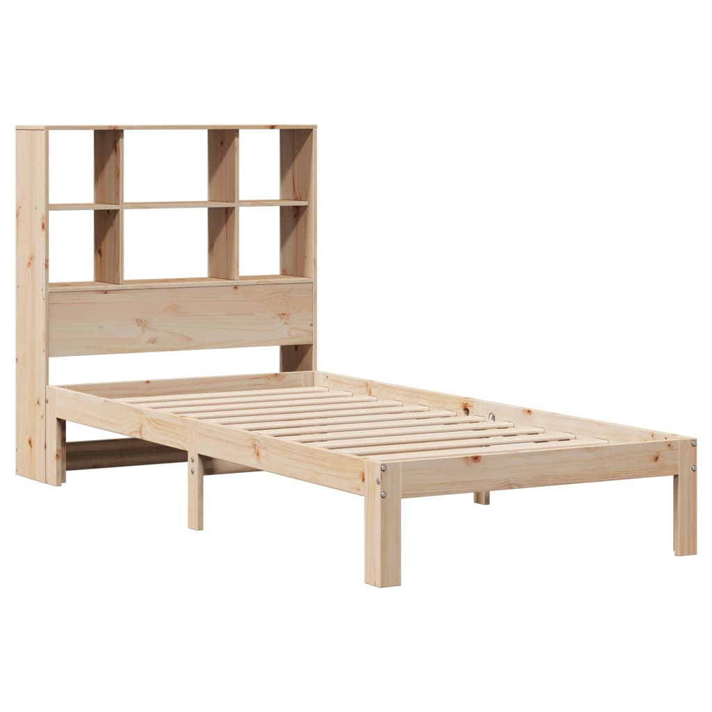 Bookcase Bed without Mattress 75x190 cm Small Single Solid Wood Pine