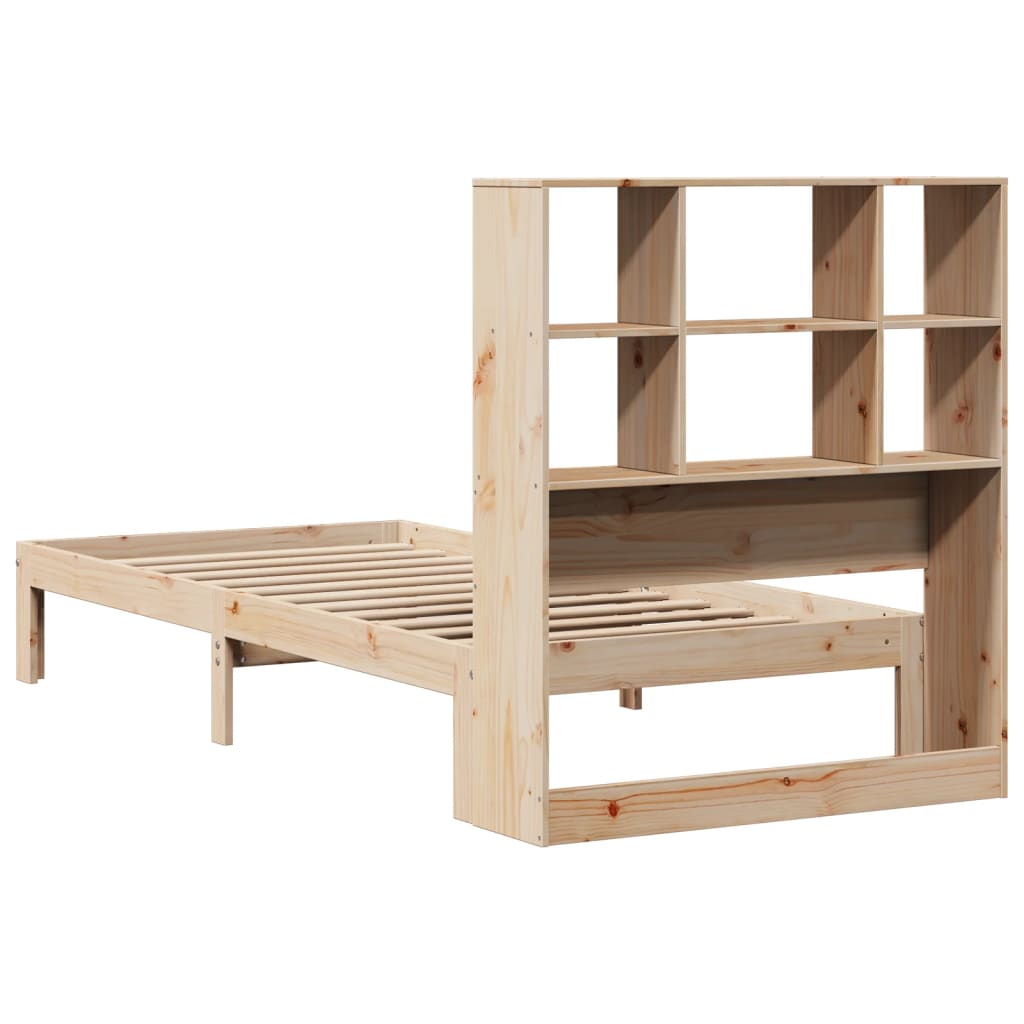 Bookcase Bed without Mattress 75x190 cm Small Single Solid Wood Pine