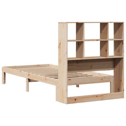 Bookcase Bed without Mattress 90x190 cm Single Solid Wood Pine