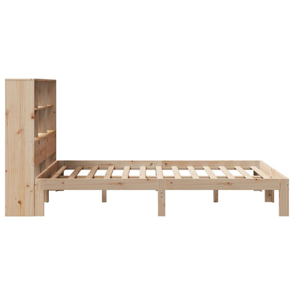 Bookcase Bed without Mattress 135x190 cm Doouble Solid Wood Pine