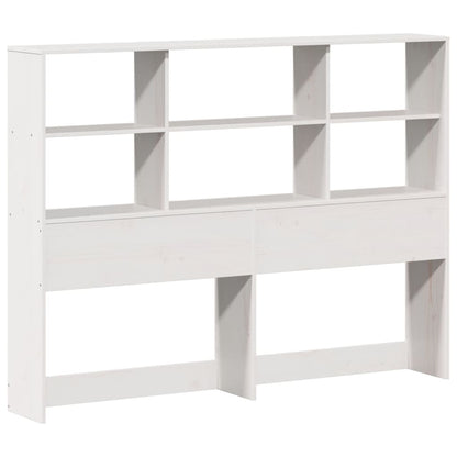 Bookcase Bed without Mattress White 135x190 cm Doouble Solid Wood Pine