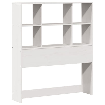 Bookcase Bed without Mattress White 90x200cm Solid Wood Pine