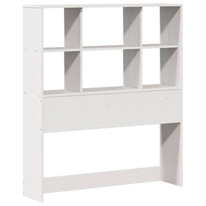 Bookcase Bed without Mattress White 100x200cm Solid Wood Pine