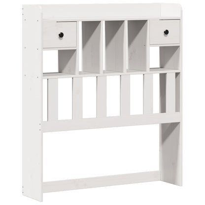 Bookcase Bed without Mattress White 75x190cm Solid Wood Pine