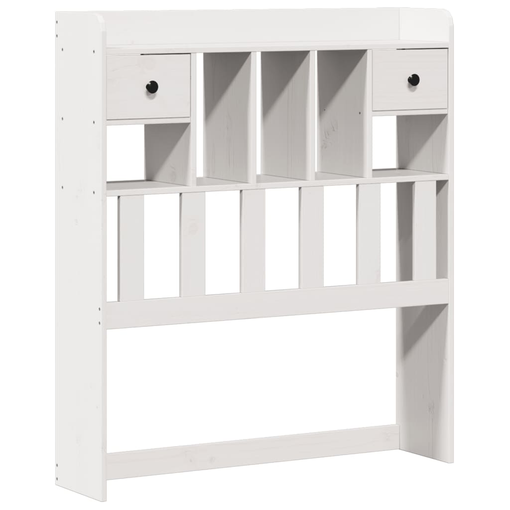 Bookcase Bed without Mattress White 90x190cm Solid Wood Pine