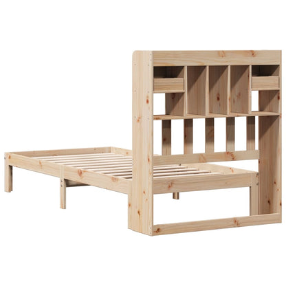 Bookcase Bed without Mattress 90x200cm Solid Wood Pine