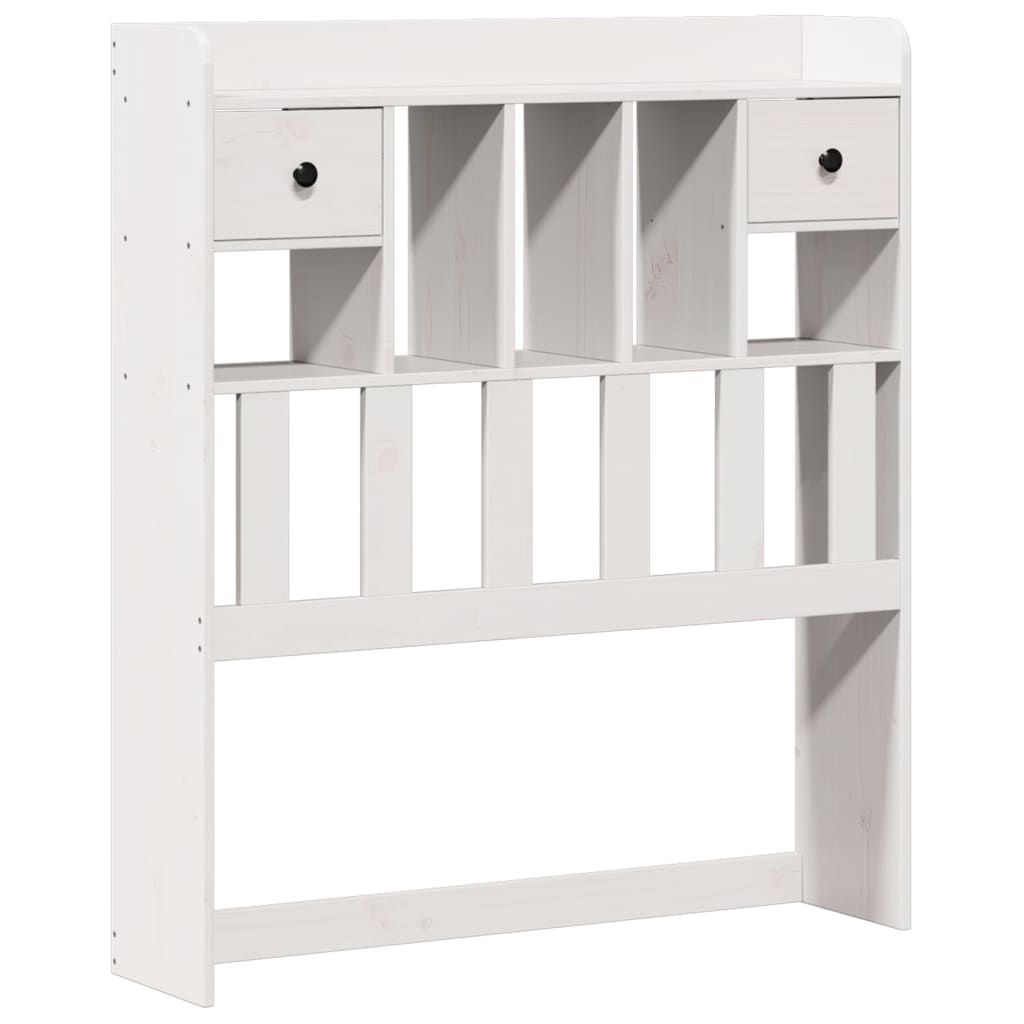 Bookcase Bed without Mattress White 100x200cm Solid Wood Pine