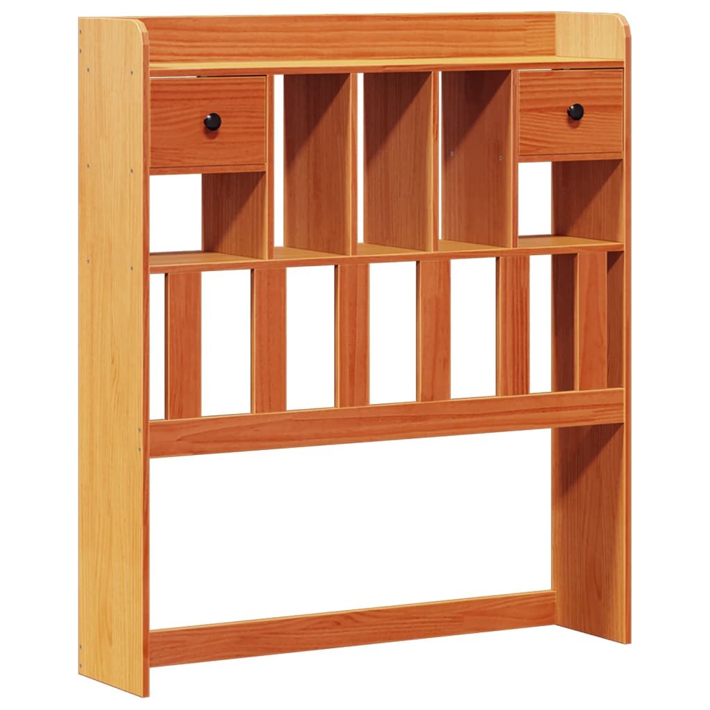 Bookcase Bed without Mattress Wax Brown 75x190cm Solid Wood Pine