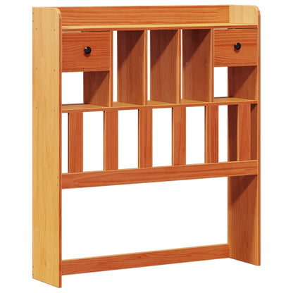 Bookcase Bed without Mattress Wax Brown 75x190cm Solid Wood Pine