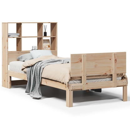 Bookcase Bed without Mattress 75x190cm Small Single Solid Wood Pine