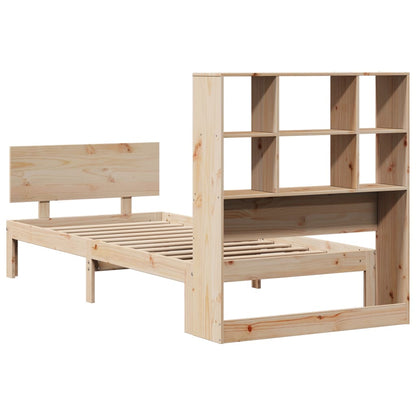 Bookcase Bed without Mattress 75x190cm Small Single Solid Wood Pine