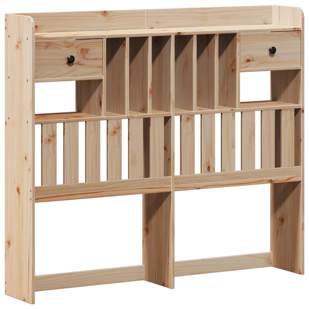 Bookcase Bed without Mattress 120x190 cm Small Double Solid Wood Pine