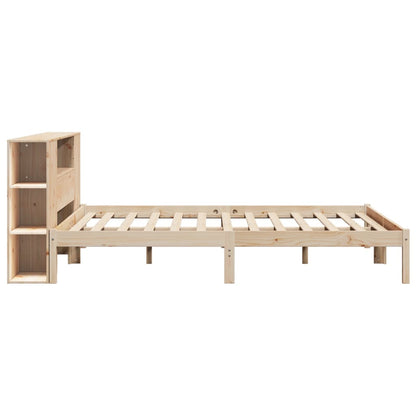 Bookcase Bed without Mattress 180x200 cm Super King Solid Wood Pine