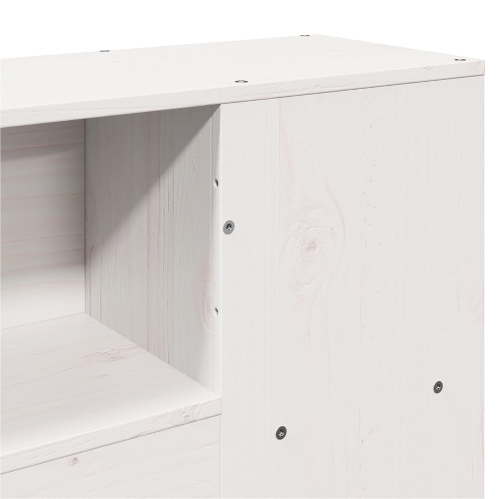 Bookcase Bed without Mattress White 120x200 cm Solid Wood Pine