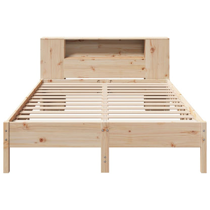 Bookcase Bed without Mattress 120x190 cm Small Double Solid Wood Pine